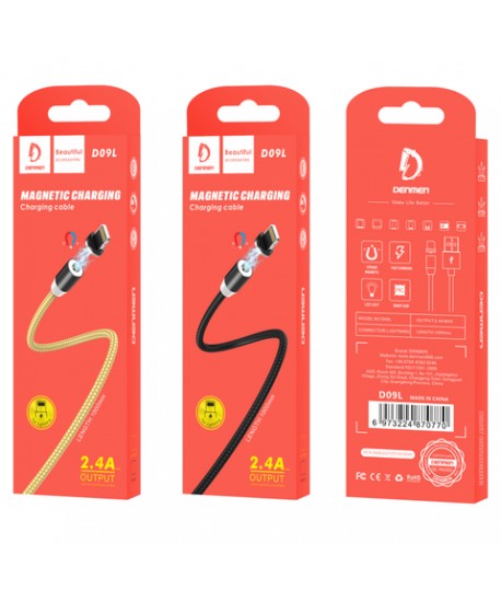 Cable Magnétique Lightning 2.4A DENMEN D09L