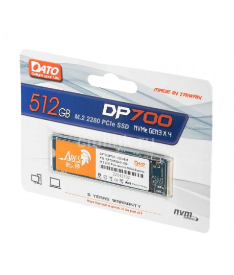 Disque SSD DATO DP700 512Go M.2 PCI-E 3.0 NVME