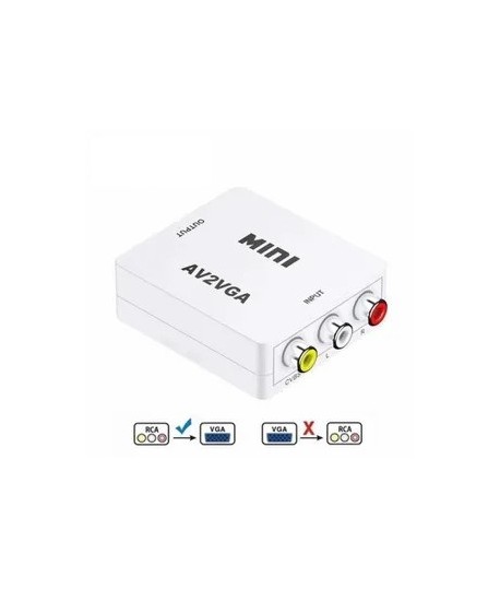 Adaptateur RCA Femelle vers VGA Femelle 1080p
