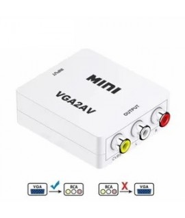 Adaptateur VGA Femelle vers RCA Femelle 1080p