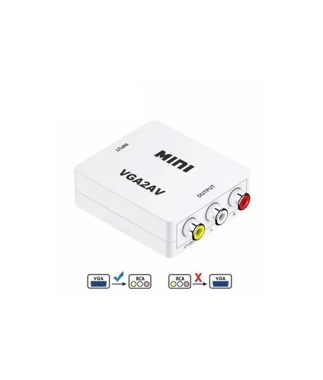 Adaptateur VGA Femelle vers RCA Femelle 1080p
