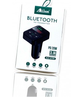 Transmetteur FM Bluetooth ALLISON - Charge Type C 3.1A ALS-A195