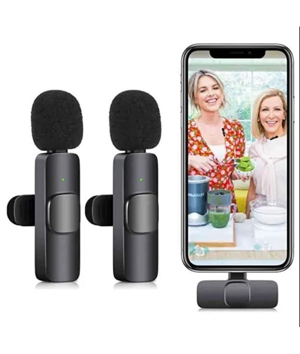 Microphone Lavalier Sans Fil Type C et Lightning K9