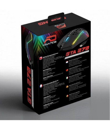 Souris Gaming ADVANCE GTA 270 RGB 12000 DPI