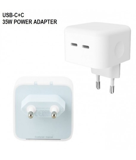 Tète Chargeur USB-C+C - 35W