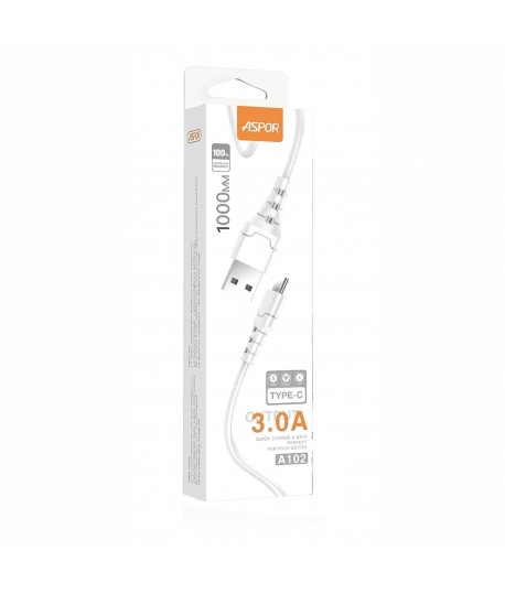 Cable USB Type C 3A 1m ASPOR A102