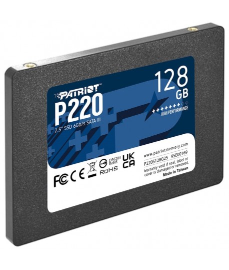 Disque SSD Patriot SSD P220 128GB SATA III 2.5" - R 550 / W 500