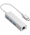 Adaptateur USB Type-C vers HUB 3.0 / 3 Ports / LAN RJ45