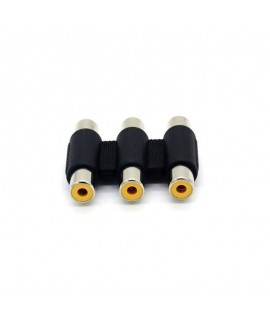 Adaptateur 3 x RCA femelle - RCA femelle
