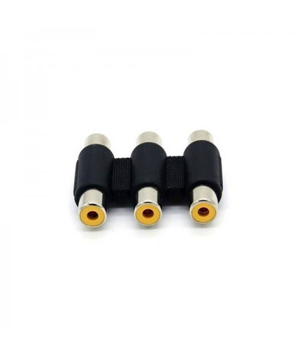 Adaptateur RCA Femelle Vers RCA Femelle – 2 Pièces, Plaqué Or – Pour Ampli, Console, Home Cinéma