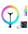 RING LIGHT LED RGB 3D-26 Double Face avec Trépied 2m