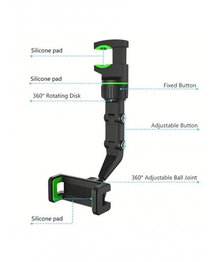 Support Universel Clips pour Rétroviseur de Voiture