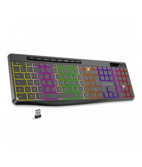 Clavier Gamer Sans Fil RGB Rechargeable ADVANCE CLA-310 - Noir