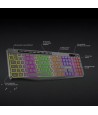 Clavier Gamer Sans Fil RGB Rechargeable ADVANCE CLA-310 - Noir