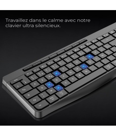 Clavier Gamer Sans Fil RGB Rechargeable ADVANCE CLA-310 - Noir