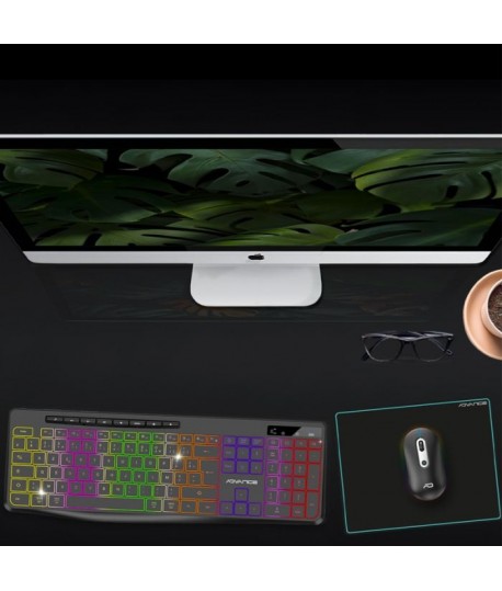 Clavier Gamer Sans Fil RGB Rechargeable ADVANCE CLA-310 - Noir