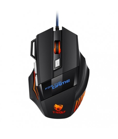 Souris Gaming T-WOLF M1 LED RGB - Noir