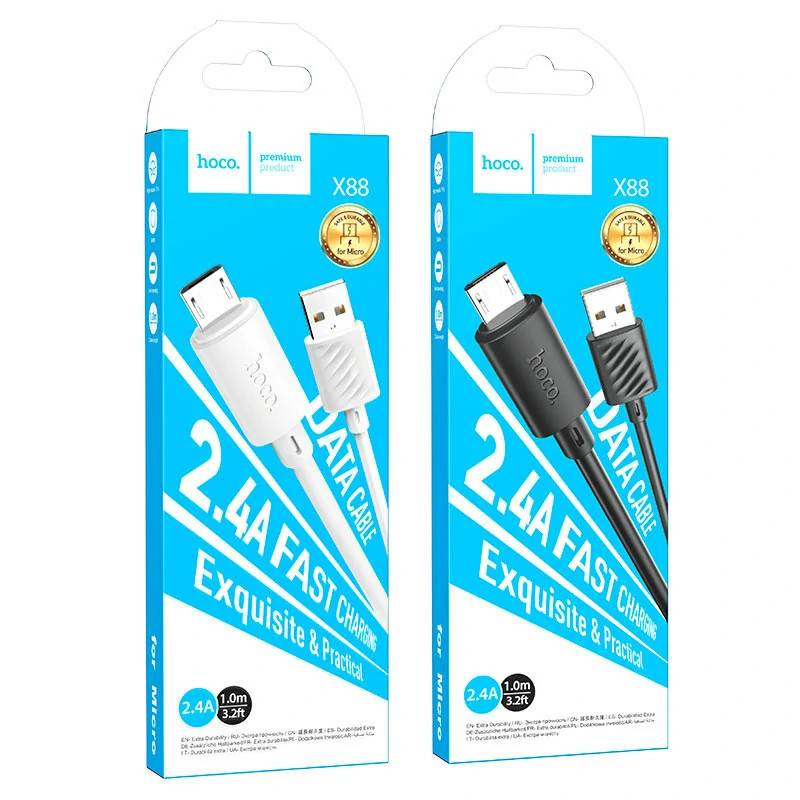 Cable Micro USB 1m 2.4A HOCO X88