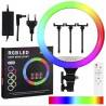 RING LIGHT LED RGB MJ56 avec Trépied 2.1m