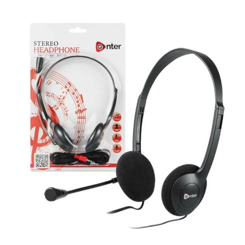 Micro Casque Filaire ENTER EH-02 - Noir