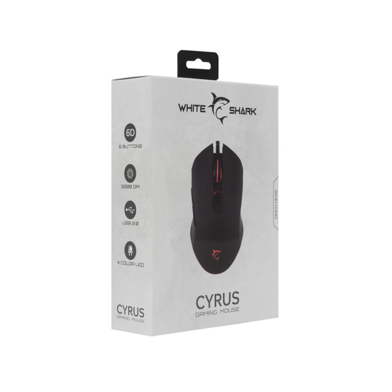 Souris Gaming WHITE SHARK CYRUS GM-3001 - Noir