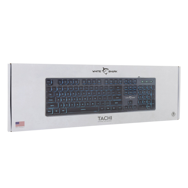 Clavier Gaming Membrane WHITE SHARK TACHI GK-003241 - Noir