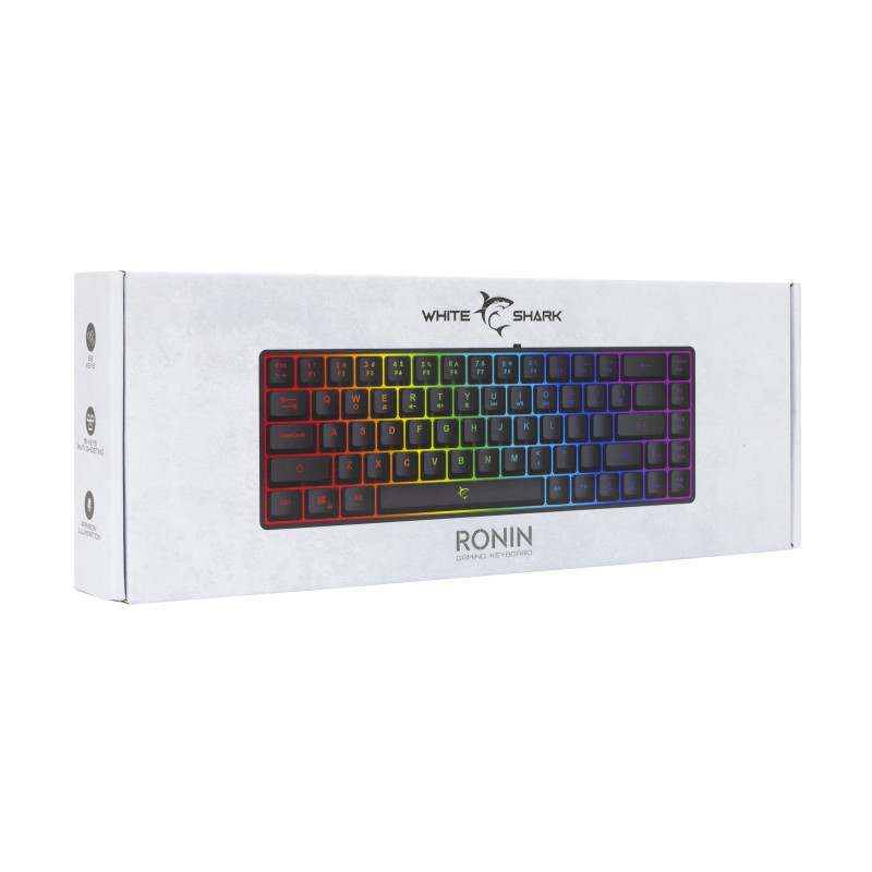 Clavier Gaming Membrane WHITE SHARK RONIN GK-2201 - Noir