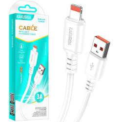 Cable Lightning 1m 3A KAKUSIGA KSC-982 - Blanc