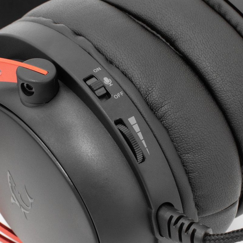 Casque Gaming WHITE SHARK GORILLA GH-2341 - Noir Rouge