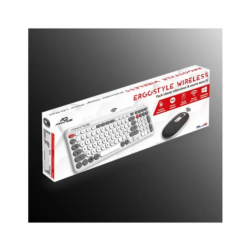 Combo Clavier et Souris sans Fil ADVANCE ERGOSTYLE