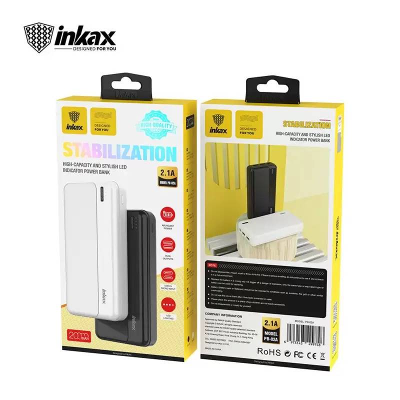 Power Bank INKAX PB-02A Stabilization / 20 000 mAh / 2.1A