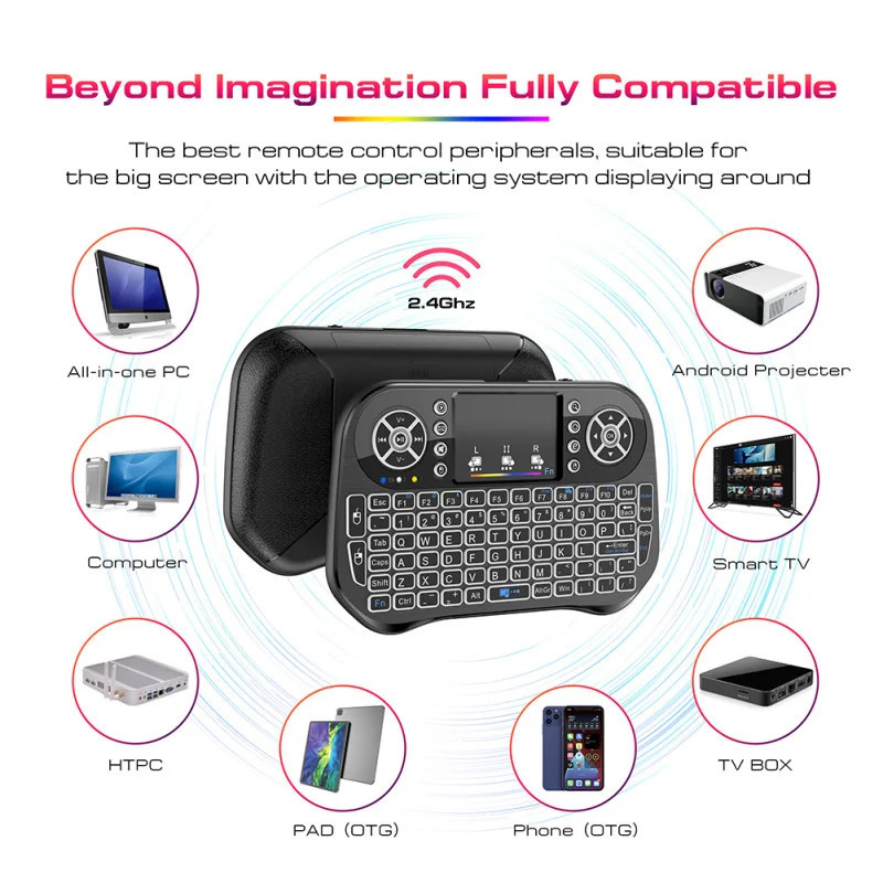 Mini Clavier Bluetooth / sans Fil avec Touchpad RGB