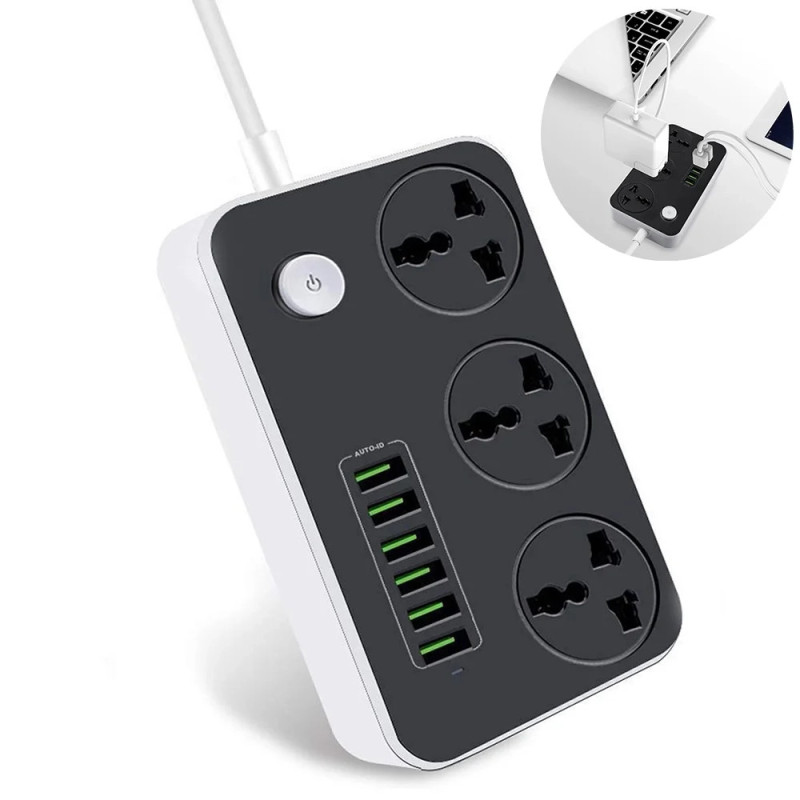 Multiprises Secteur AC / 6x USB 3.1A MH-T09