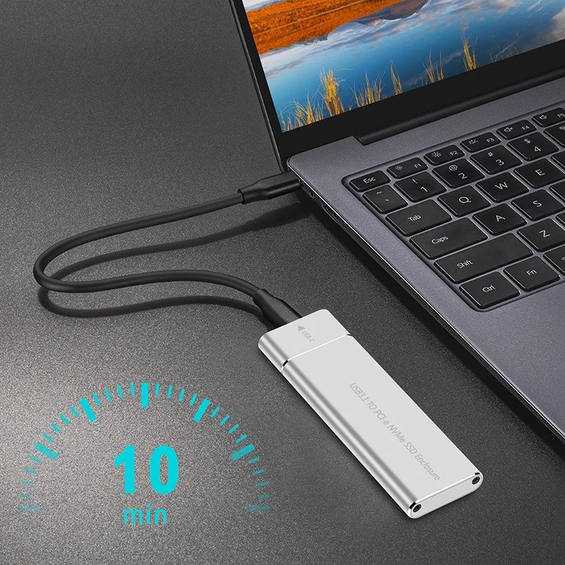 Boitier Externe Pour disque NVME Vers USB 3.1 - Gris