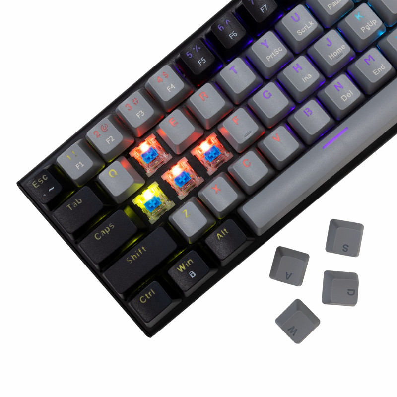 Clavier WHITE SHARK WAKIZASHI-2 GK-002721V2 - Blue Switch - Gris Noir