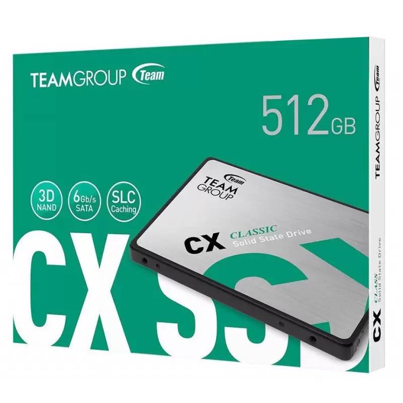 Disque SSD Team Group CX2 512 Go 2.5" SATA III - R 530 / W 470