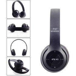 Casque MP3 Bluetooth P47 - Noir