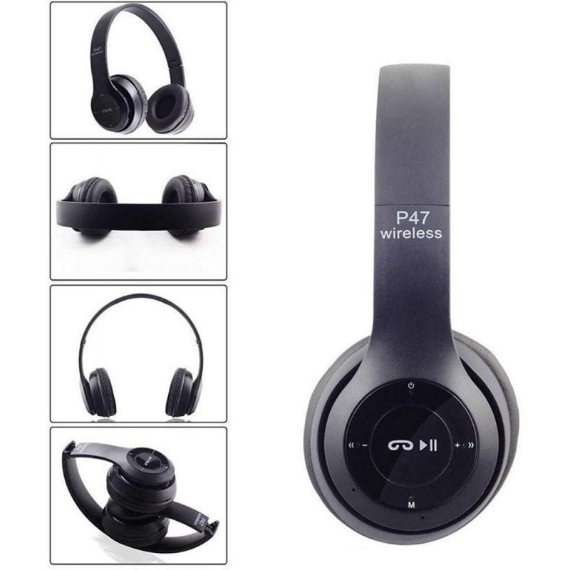 Casque MP3 Bluetooth P47 - Noir