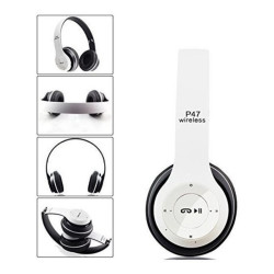 Casque MP3 Bluetooth P47 - Blanc