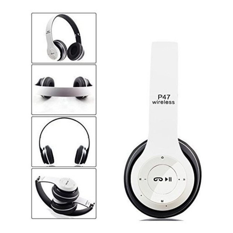 Casque MP3 Bluetooth P47 - Blanc
