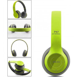 Casque MP3 Bluetooth P47 - Vert
