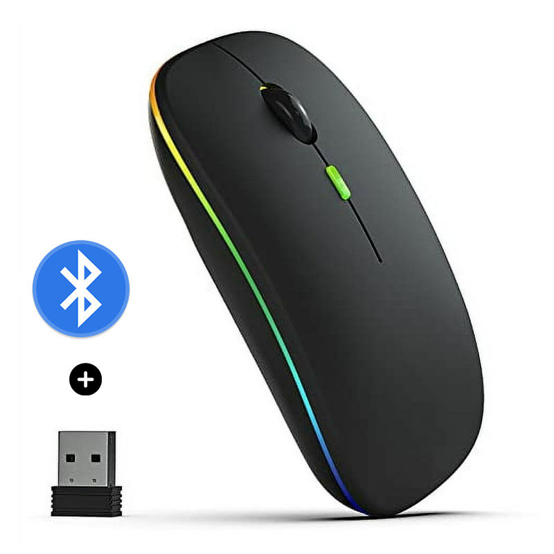 Souris Sans Fil Bluetooth Rechargeable Silencieuse - Noir