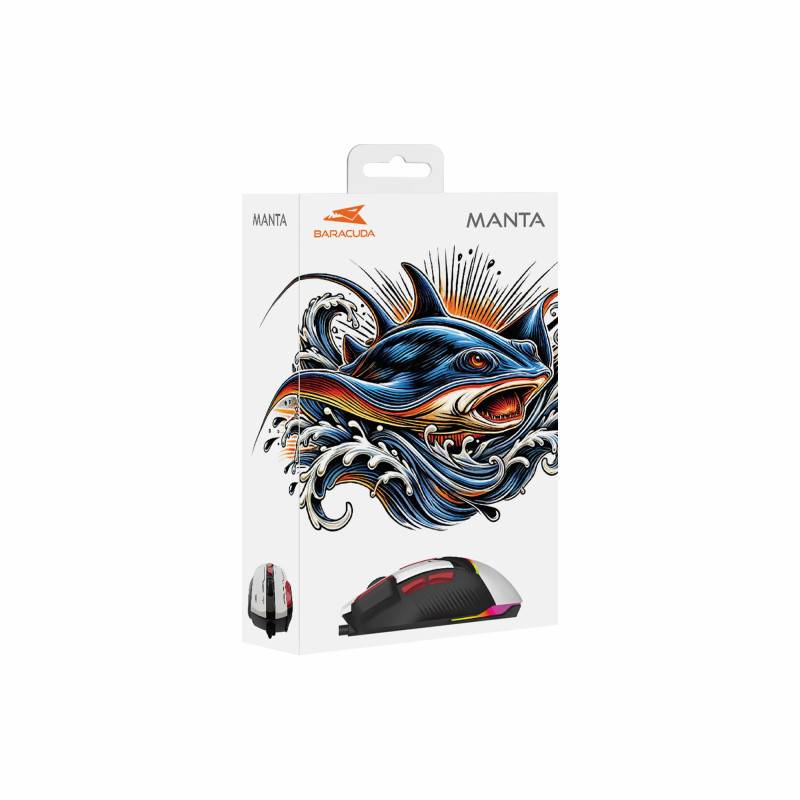 Souris Gaming BARACUDA MANTA BGM-042 - Blanc