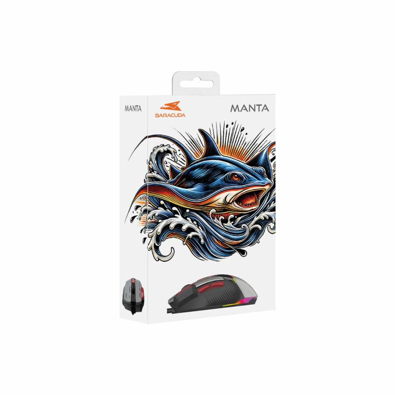 Souris Gaming BARACUDA MANTA BGM-047 - Gris