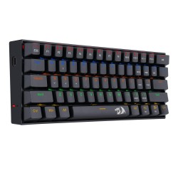 Clavier Gaming Mécanique REDRAGON LAKSHMI K606R 60% Rainbow - Noir - Red Switch