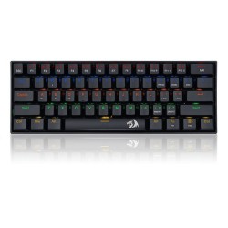 Clavier Gaming Mécanique REDRAGON LAKSHMI K606R 60% Rainbow - Noir - Red Switch