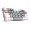 Clavier Gaming Mécanique REDRAGON FIZZ K617 RGB - Gris Blanc - Red Switch