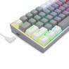 Clavier Gaming Mécanique REDRAGON FIZZ K617 RGB - Gris Blanc - Red Switch