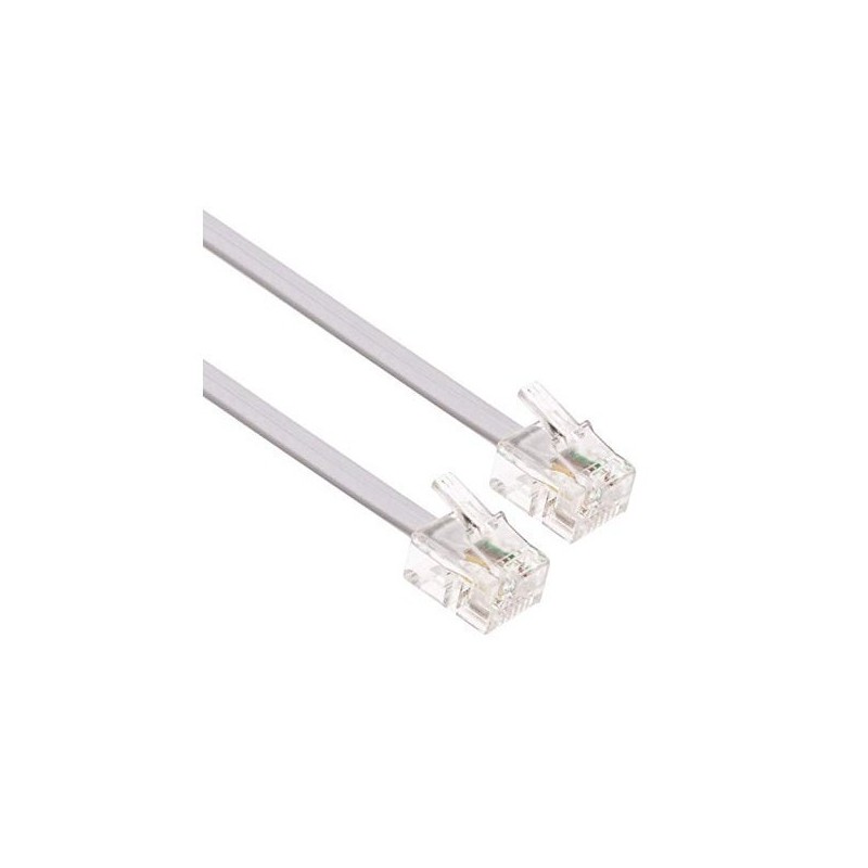 Cable RJ11 pour Téléphone Fixe - 3M - Blanc