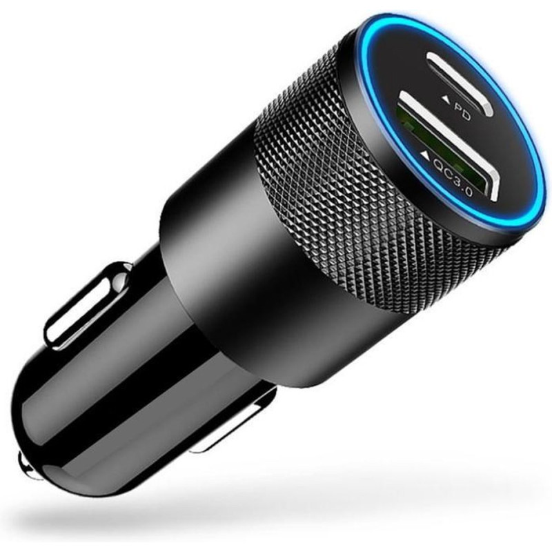 Chargeur Allume Cigare USB Type C PD 20W+ USB QC 3.0